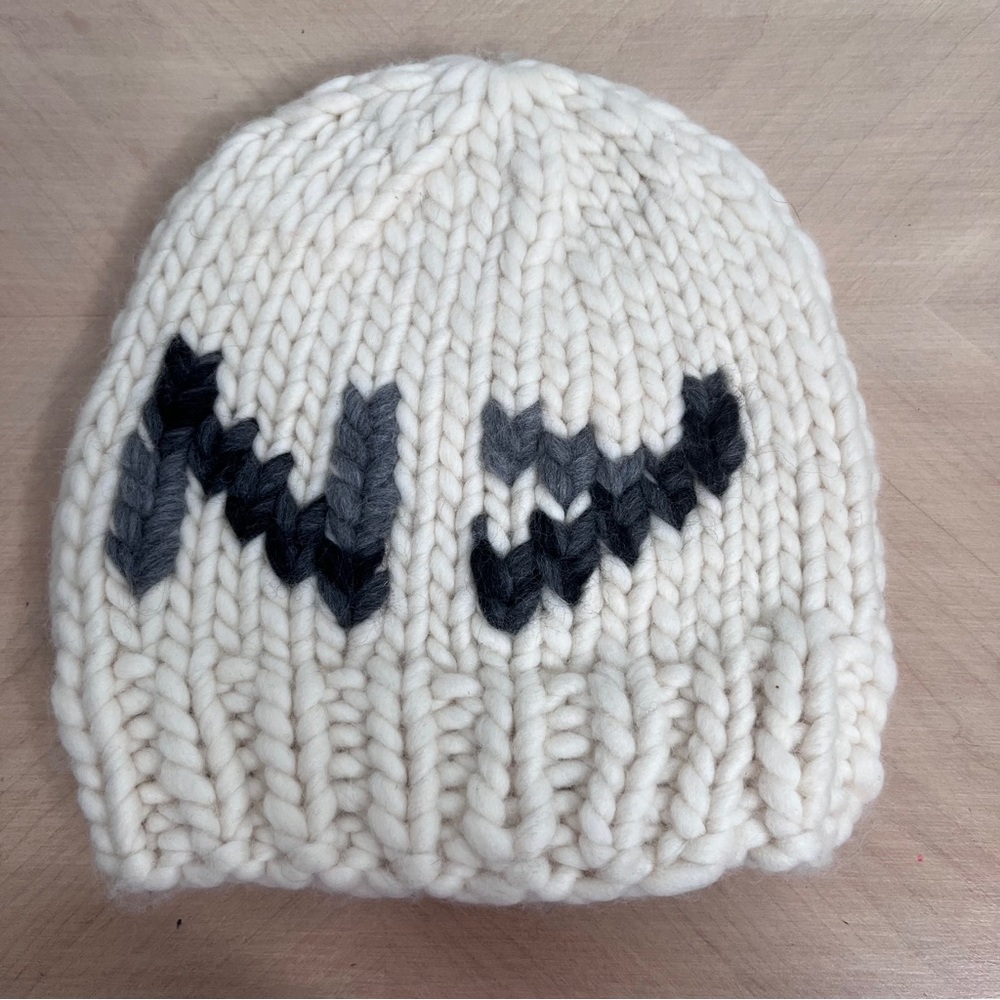 Wool and the Gang 100% Peruvian Wool Blend Chunky Knit Beanie Hat Made in Peru